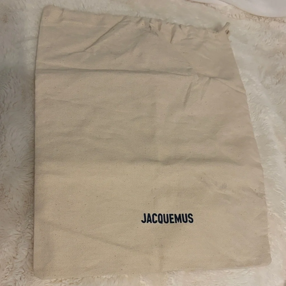 Jacquemus Cream Canvas Drawstring Dust Bag